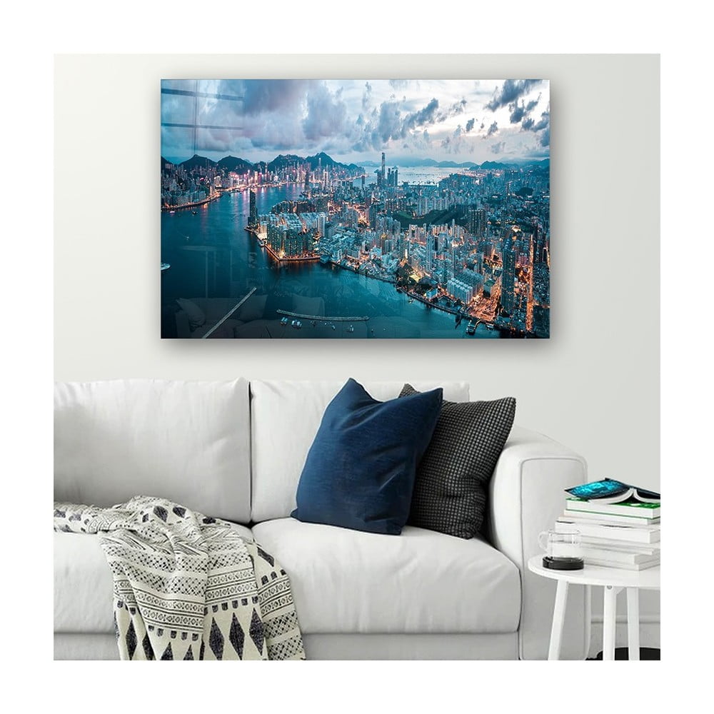 Sklenený obraz 100x70 cm Hongkong - Wallity