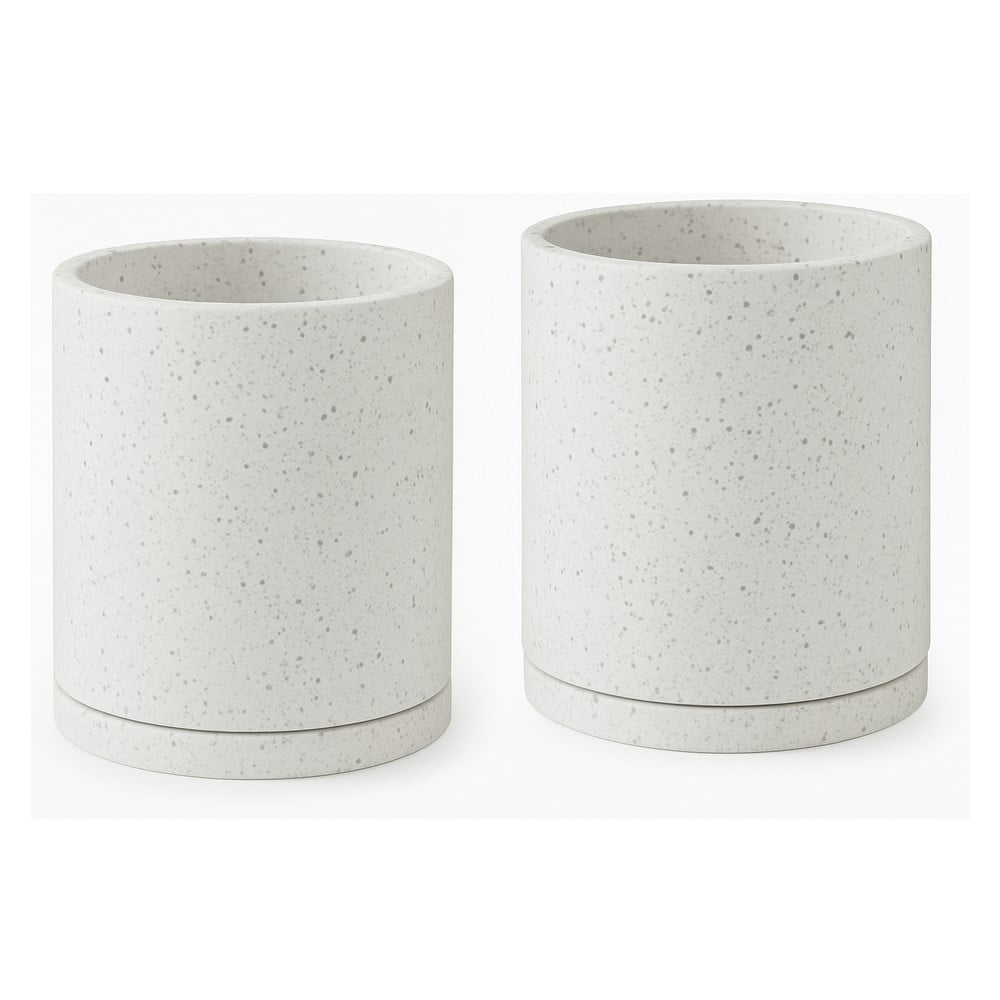 Súprava 2 bielych kvetináčov Bonami Selection Terrazzo, ø 26 cm