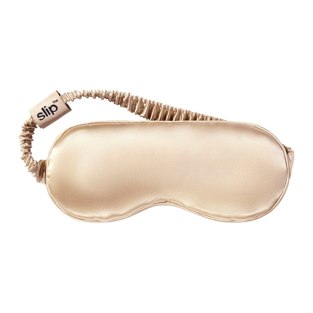 Svetlohnedá hodvábna maska na spanie Caramel – slip