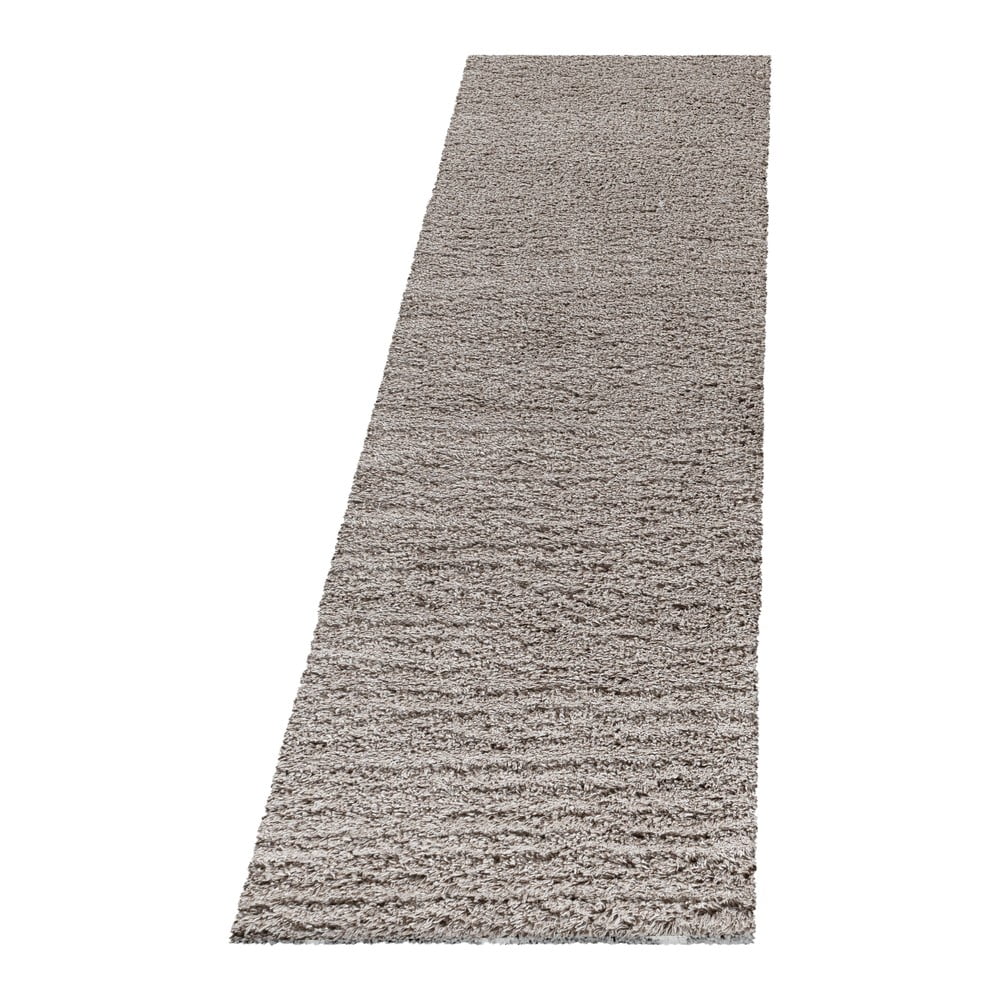 Svetlohnedý behúň 80x250 cm Fluffy – Ayyildiz Carpets