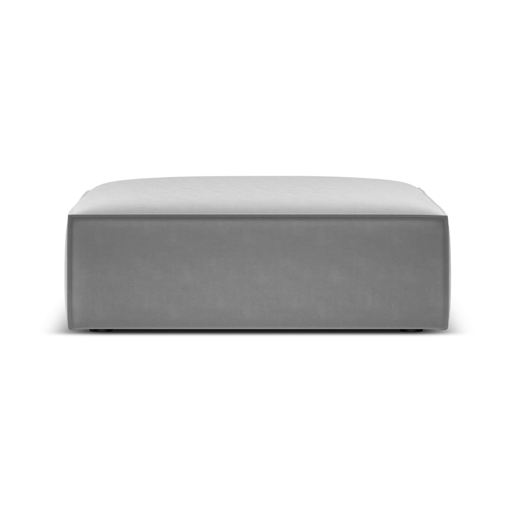 Svetlosivá zamatová podnožka Vanda – Mazzini Sofas