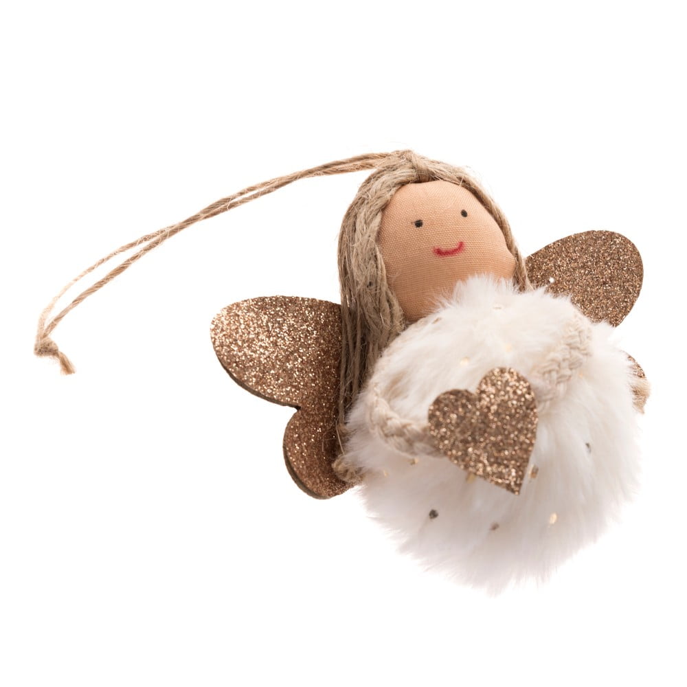 Textilná vianočná ozdoba 8 cm Angel – Dakls