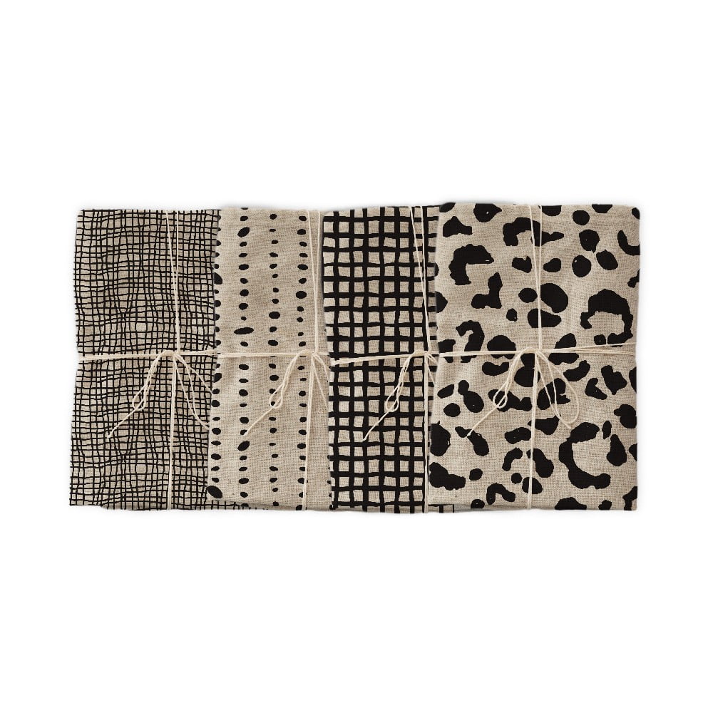 Textilné obrúsky v súprave 4 ks 43x43 cm Leopard – Really Nice Things