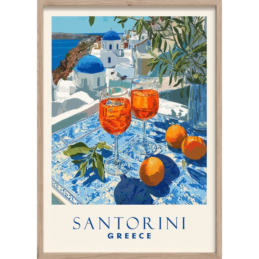 Tlačený obraz s rámom 50x70 cm Santorini – Styler