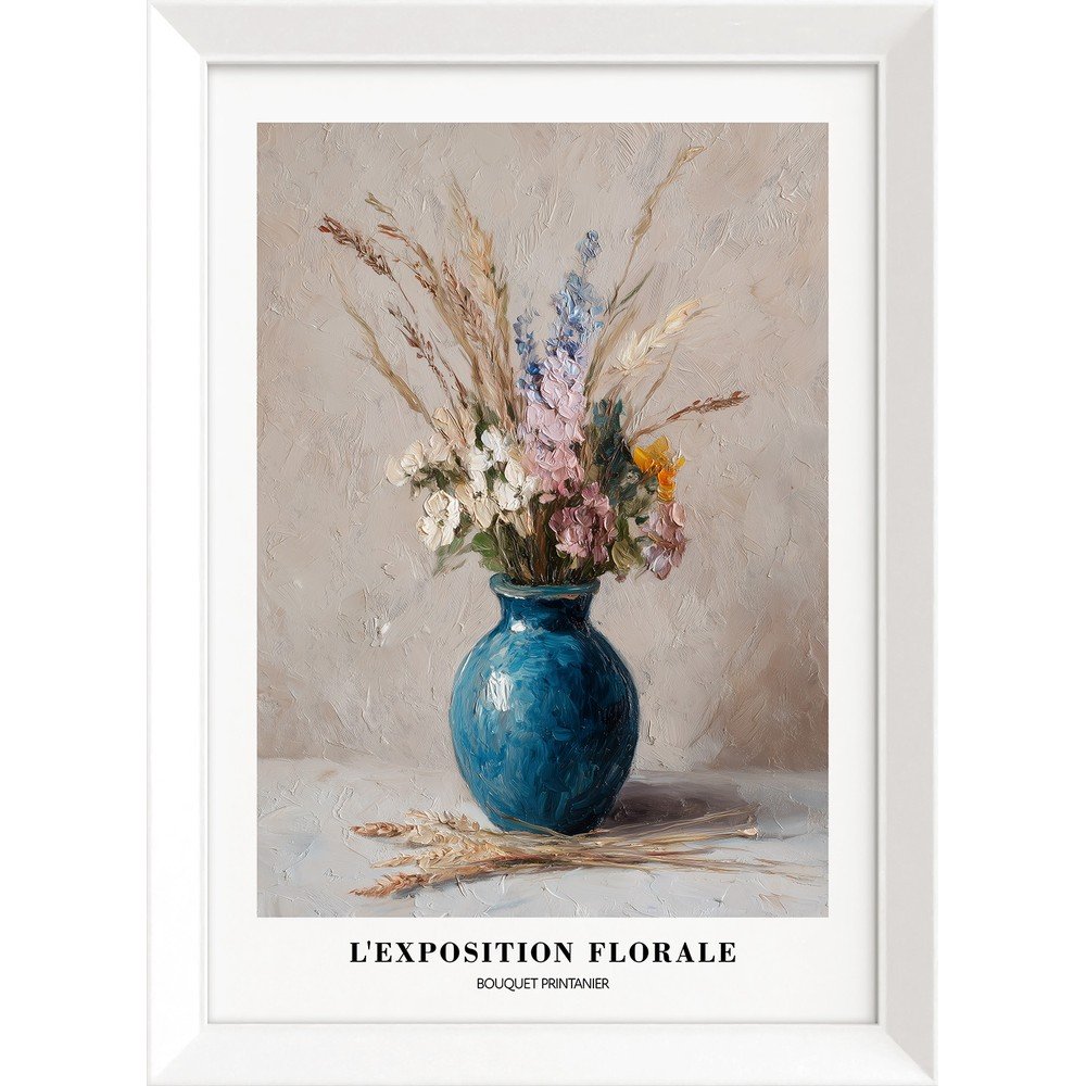 Tlačený obraz s rámom 56x75 cm Blue Vase – Styler