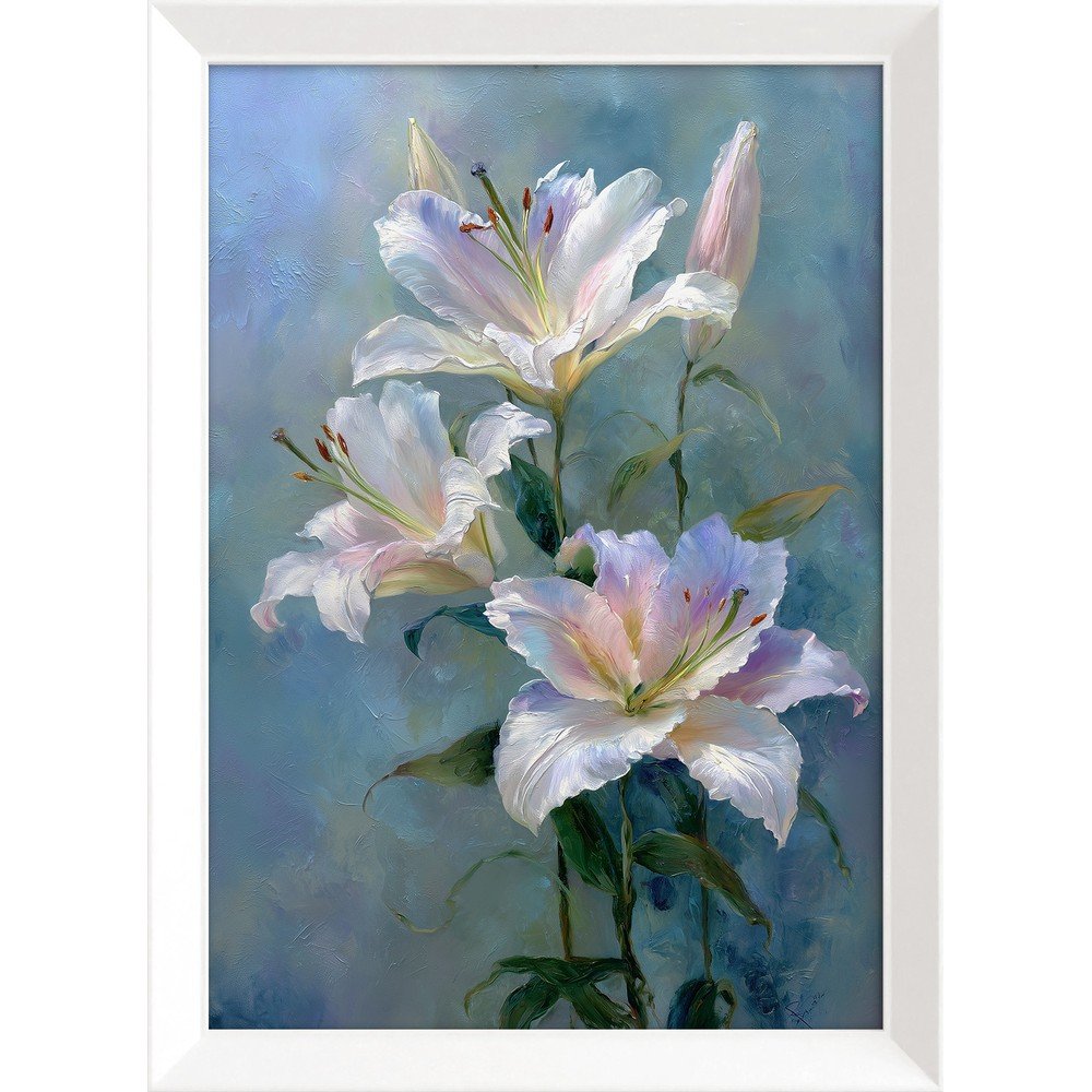 Tlačený obraz s rámom 56x75 cm Lilies – Styler