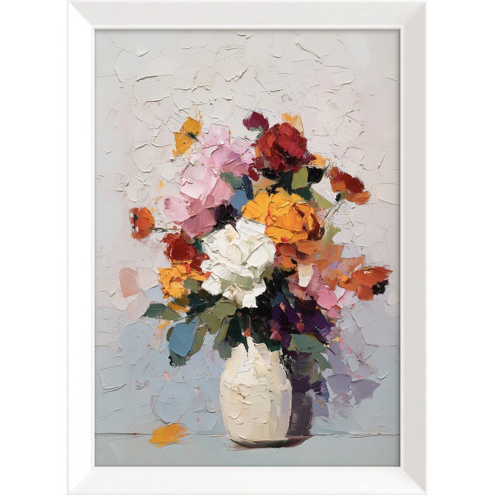Tlačený obraz s rámom 56x75 cm White Vase – Styler