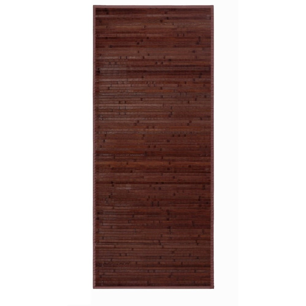 Tmavohnedý bambusový koberec 75x175 cm – Casa Selección