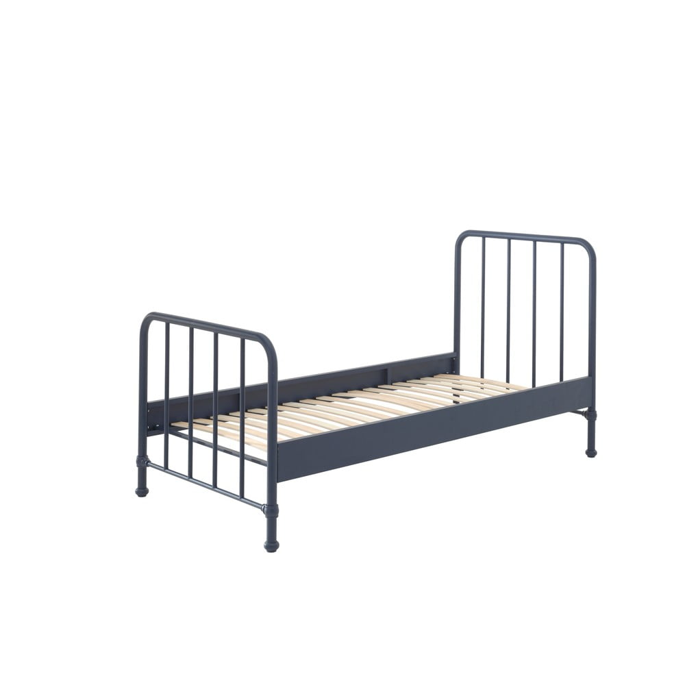 Tmavomodrá kovová detská posteľ 90x200 cm BRONXX – Vipack