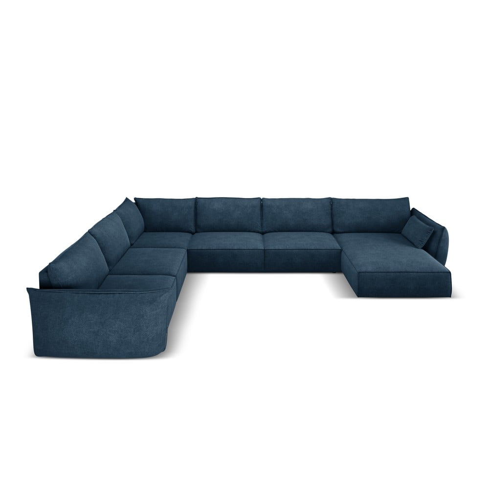 Tmavomodrá rohová pohovka (ľavý roh) Vanda - Mazzini Sofas