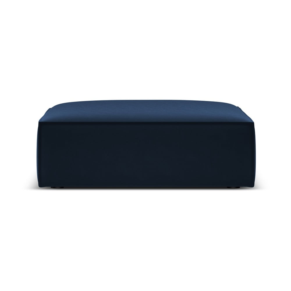 Tmavomodrá zamatová podnožka Vanda – Mazzini Sofas