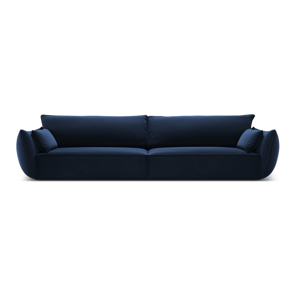 Tmavomodrá zamatová pohovka 248 cm Vanda – Mazzini Sofas