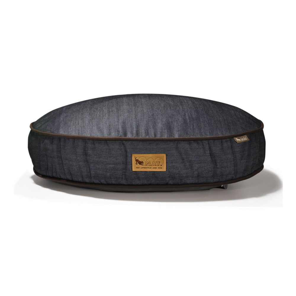 Tmavomodrý pelech pre psa ø 105 cm Round Bed Denim Medieval Blue / Dark Chocolate L – P.L.A.Y.