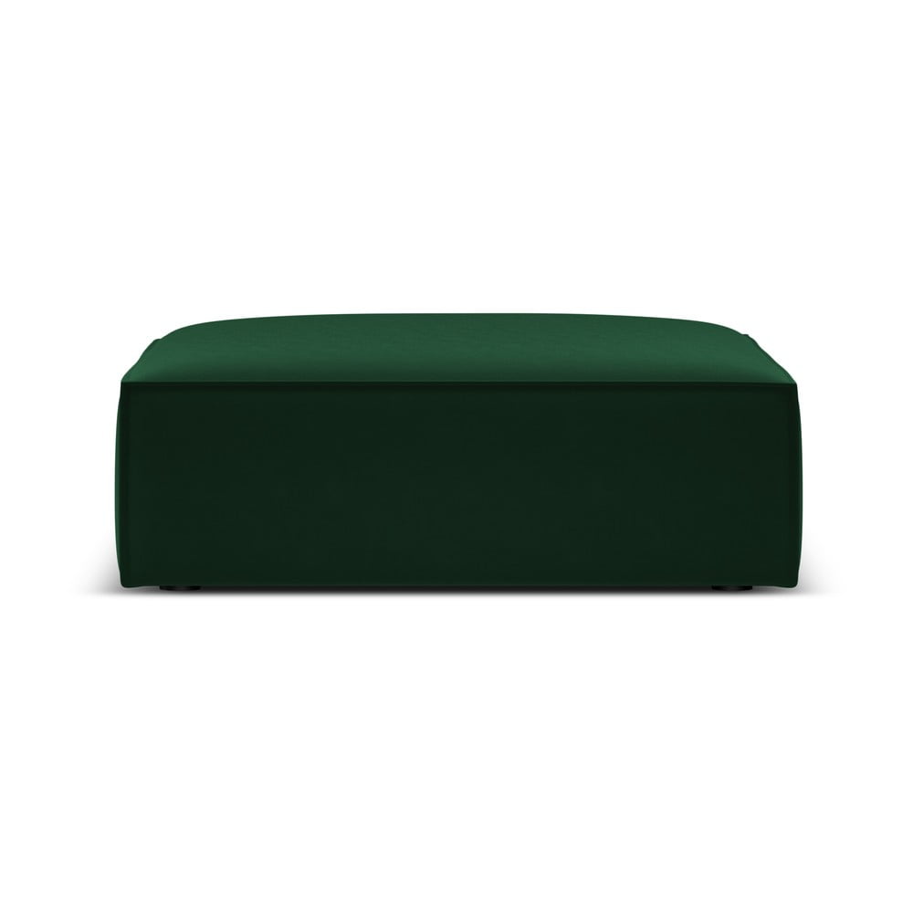 Tmavozelená zamatová podnožka Vanda – Mazzini Sofas