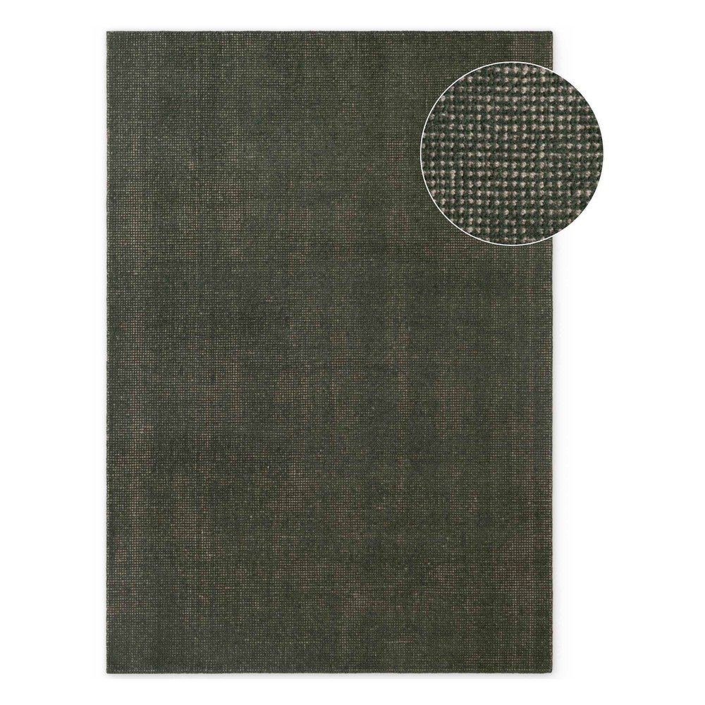 Tmavozelený ručne tkaný vlnený koberec 120x170 cm Greenwich – Ted Baker