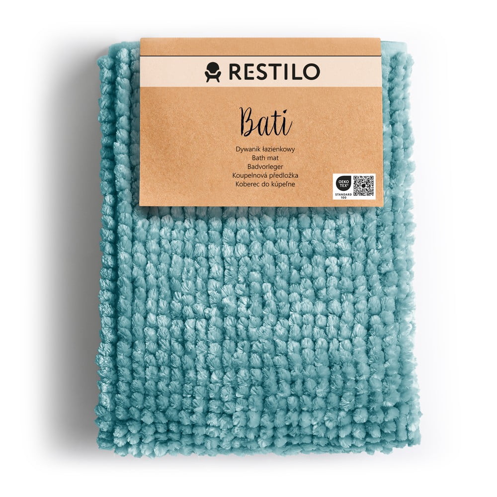 Tyrkysová kúpeľňová predložka 50x70 cm Bati – Restilo
