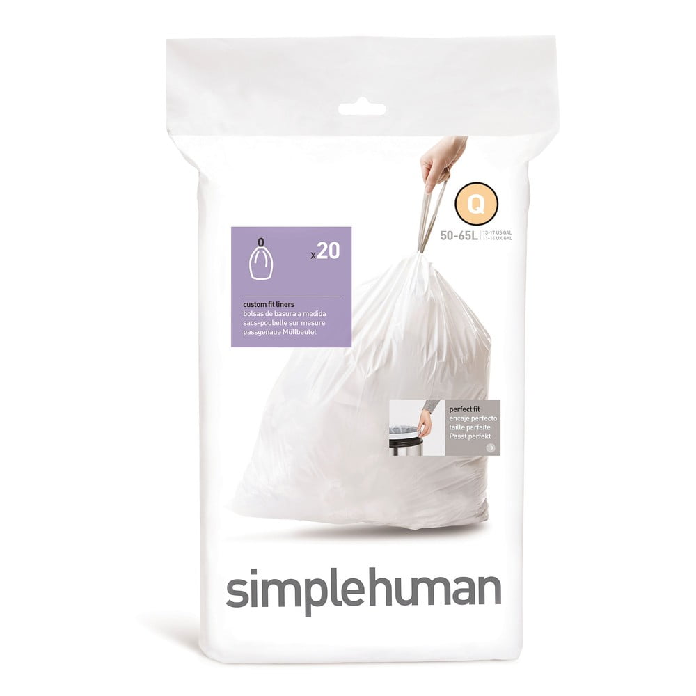Vrecia na odpadky 20 ks 65 l – simplehuman