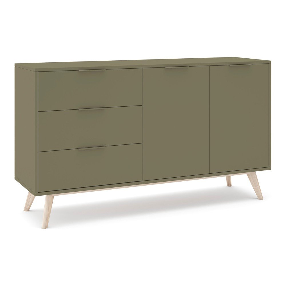 Zelená matná komoda 140x81x40 cm Campus – Marckeric