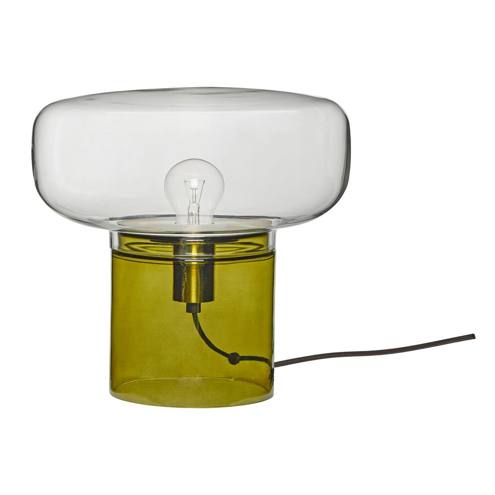 Zelená sklenená stolná lampa Crave - Hübsch