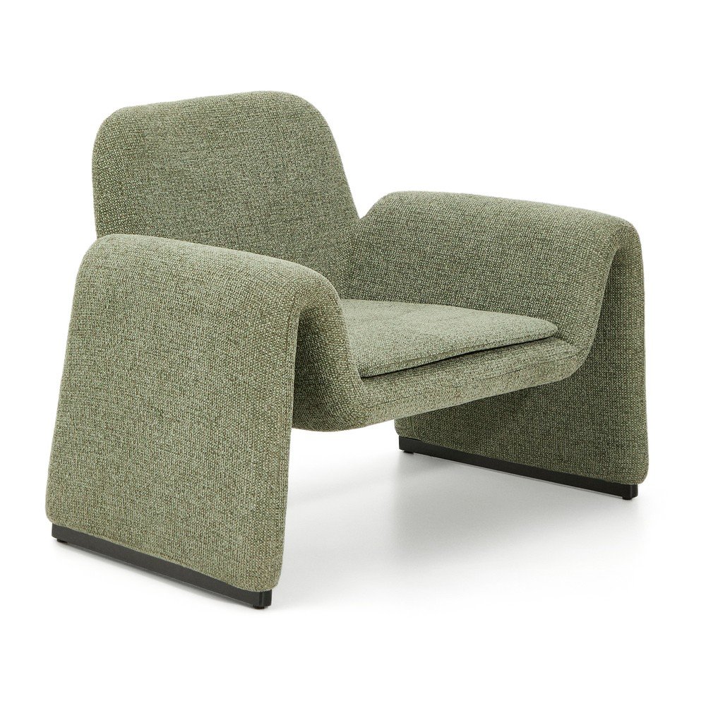 Zelené ženilkové kreslo Melvia – Kave Home