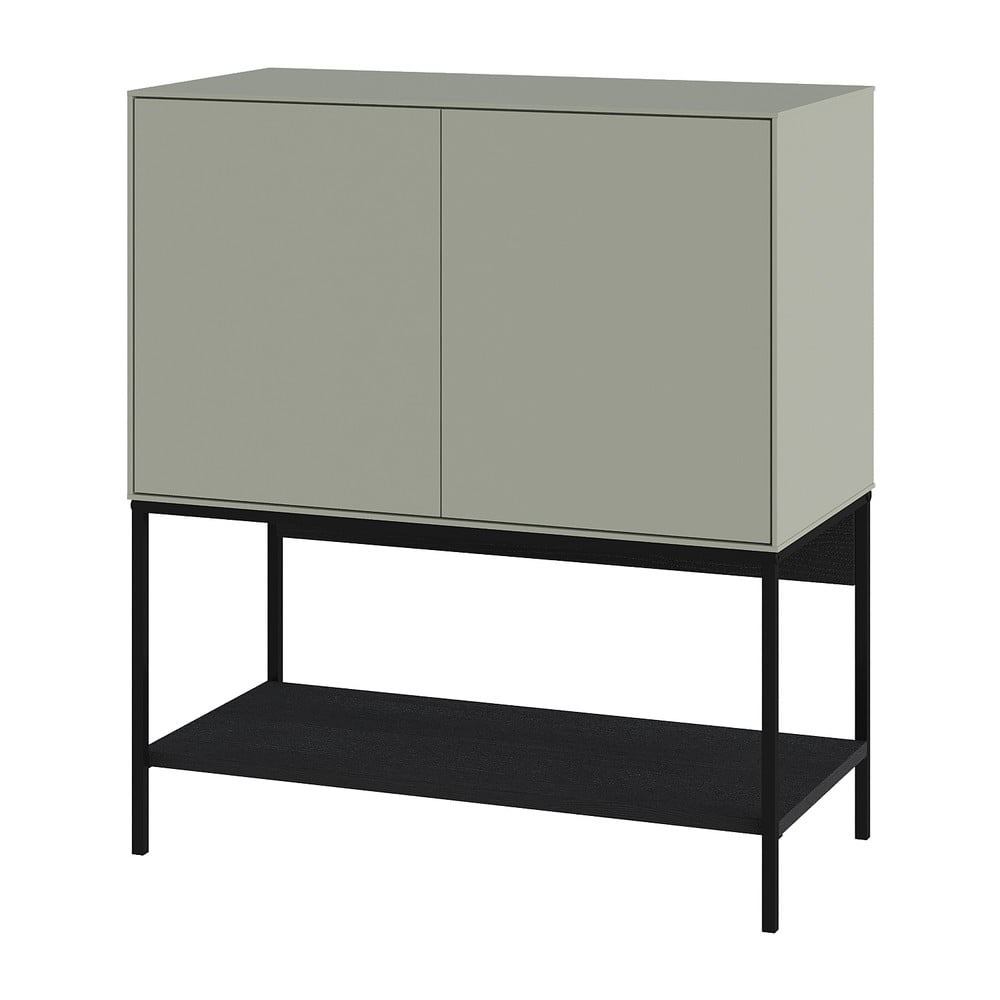 Zeleno-čierna skrinka 80x90x40 cm Amira – Marckeric