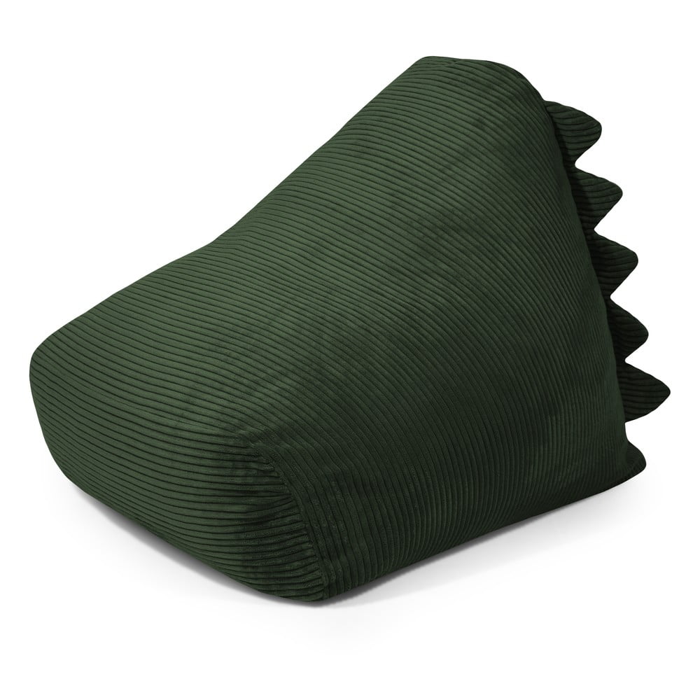 Zelený menčestrový detský sedací vak Snug 80 Dragon – SLOWDOWN