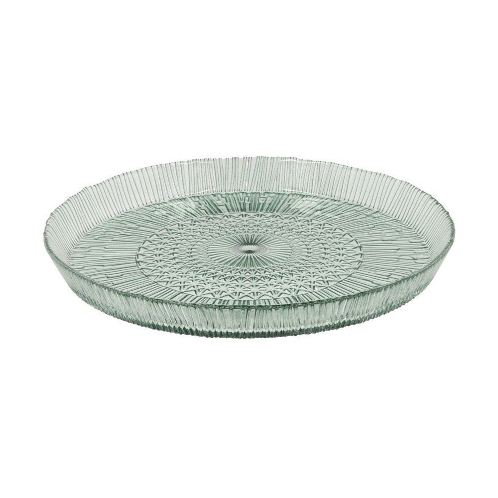 Zelený sklenený servírovací tanier ø 30 cm Kusintha – Bitz