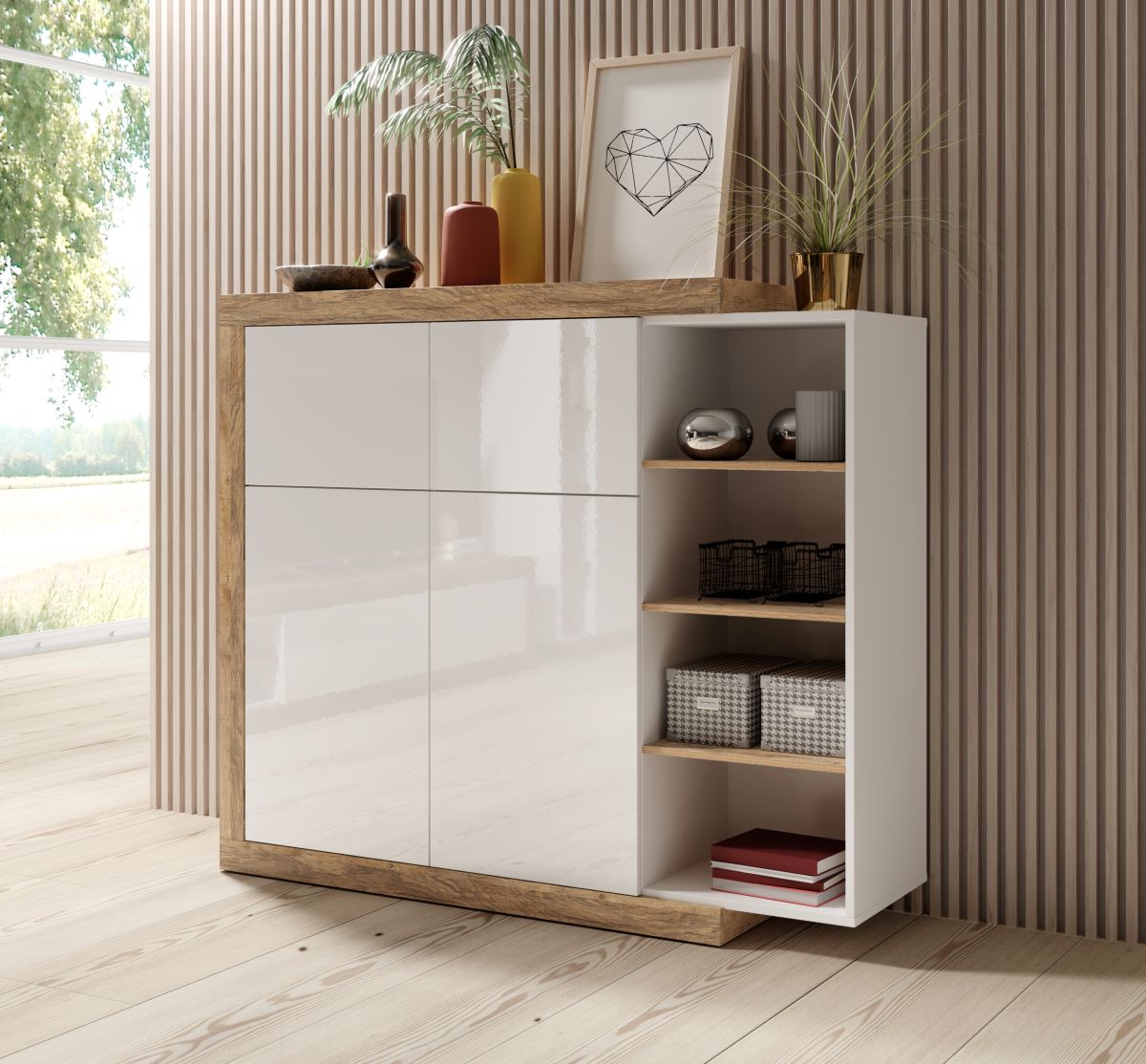 Komoda SINATRA 45 samdal/biela