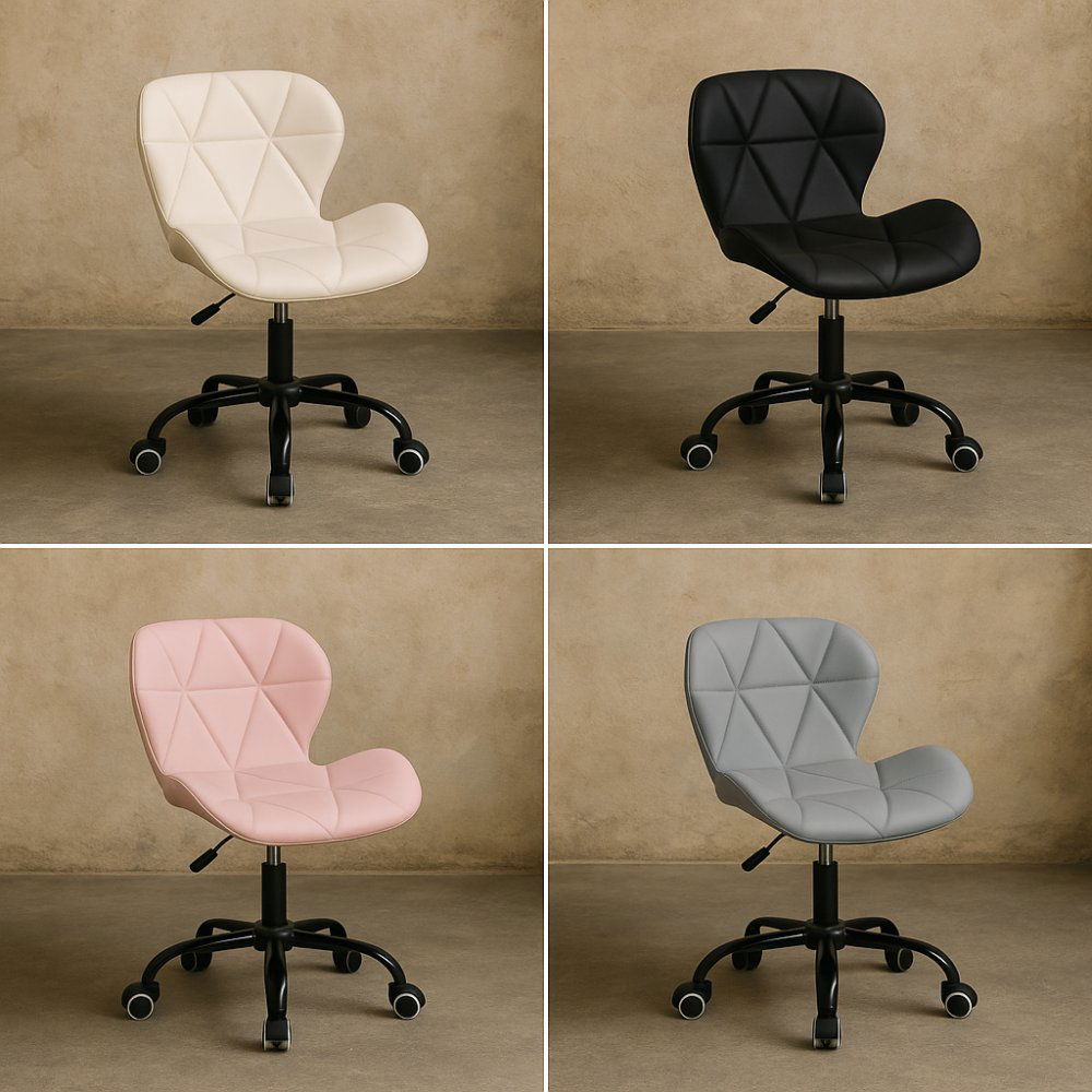 Ergonomické kancelárske otočné kreslo – ekokoža čierna