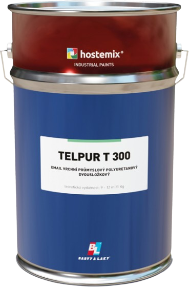 BARVY A LAKY TELURIA TELPUR T 300 - Matná polyuretánová farba (RAL 3000M - ohnivá červená matná, 1 kg)