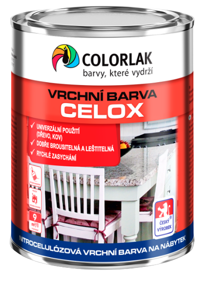 COLORLAK CELOX C2001 - Nitrocelulózová farba na kov a drevo C6600 - žltá dubová 9 L