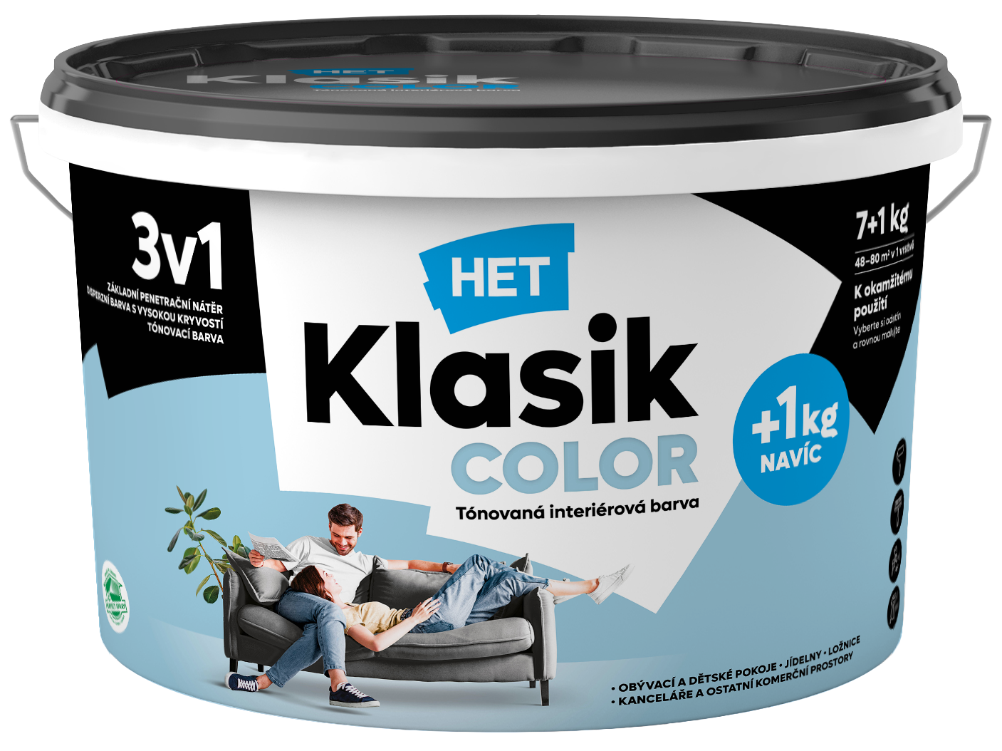 HET KLASIK COLOR Tónovaná interiérová farba 0818 - grepový, 8 kg