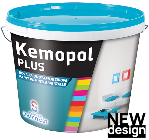 KEMOPOL PLUS - Vysoko krycia farba na steny biela 5 l