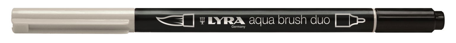 LYRA DUO AQUA BRUSH - Farebný popisovač s dvomi hrotmi 6520097 - cold grey medium