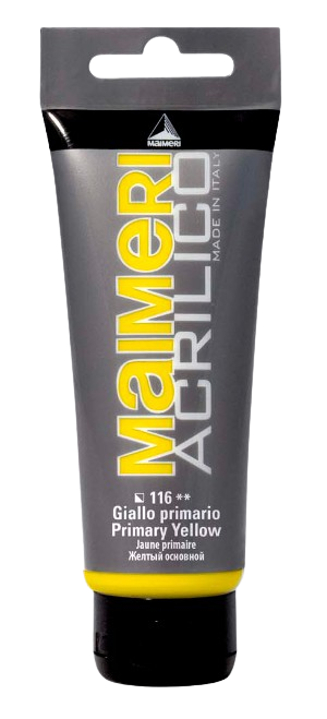 MAIMERI ACRILICO - Akrylové farby 116 - primary yellow, 0,075 L