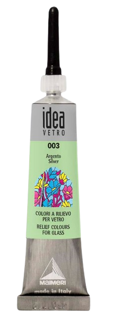 MAIMERI VETRO RILIEVO - Kontúra na sklo 003 - silver, 20 ml