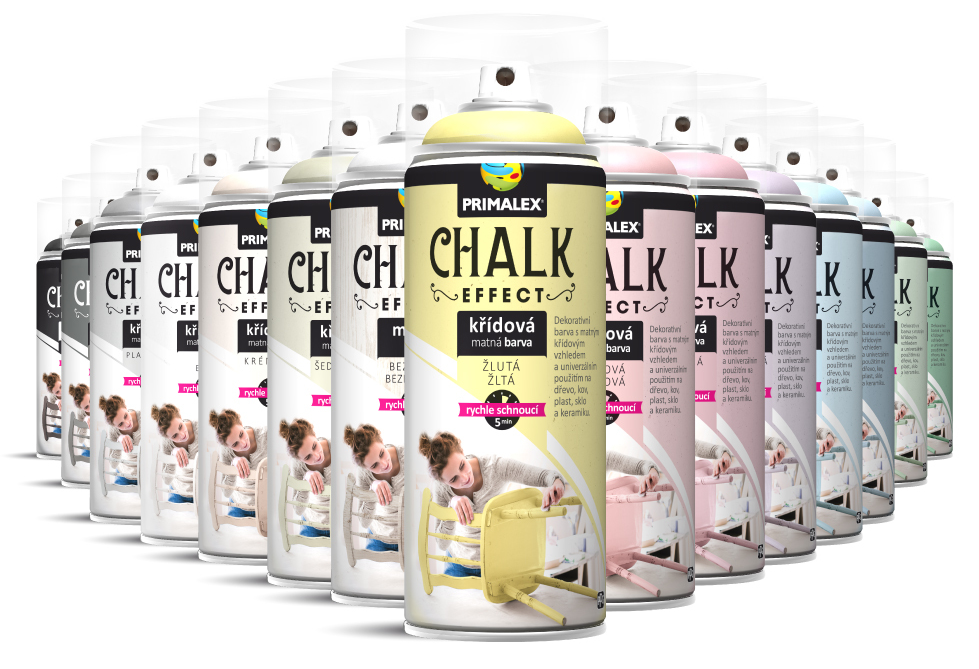 PRIMALEX CHALK - kriedová farba v spreji chalk - modrá 400 ml