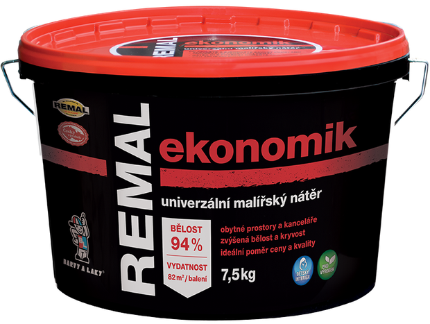 REMAL EKONOMIK - interiérová farba biely 4 kg