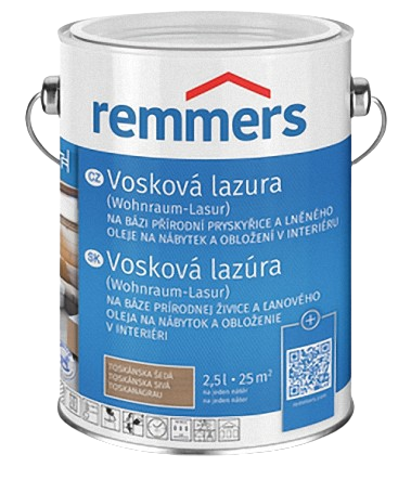 REMMERS - Vosková lazúra do interiéru REM - weiss 2,5 L