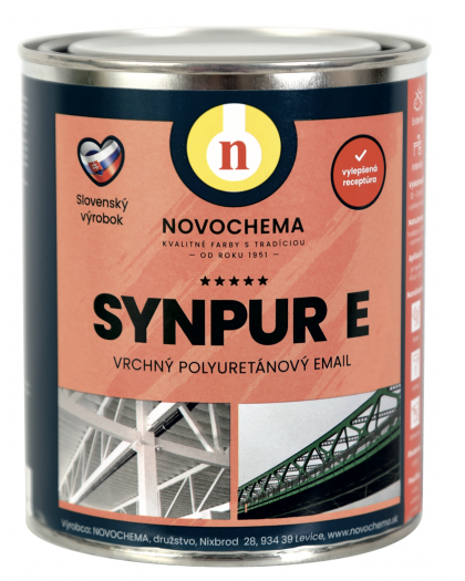 SYNPUR E - Vrchný polyuretánový email RAL 9005 - čierna 0,75 kg