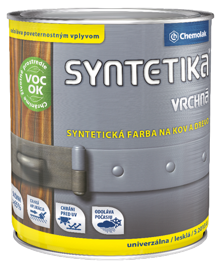 SYNTETIKA S 2013 U - Vrchná syntetická farba na kov a drevo 1010 - šedá pastelová 4,5 L