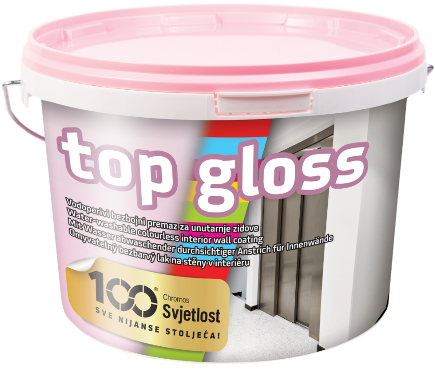 TOP GLOSS - Bezfarebný lesklý náter na sokel 2 l transparentná