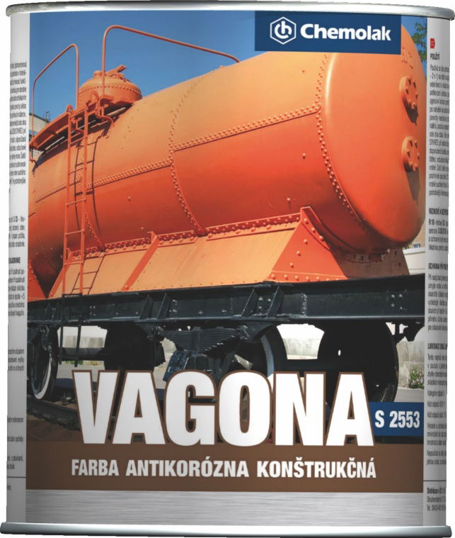 VAGONA S 2553 - Polomatná konštrukčná antikorózna farba ( RAL 7037 - prachová šedá, 0,8 L)
