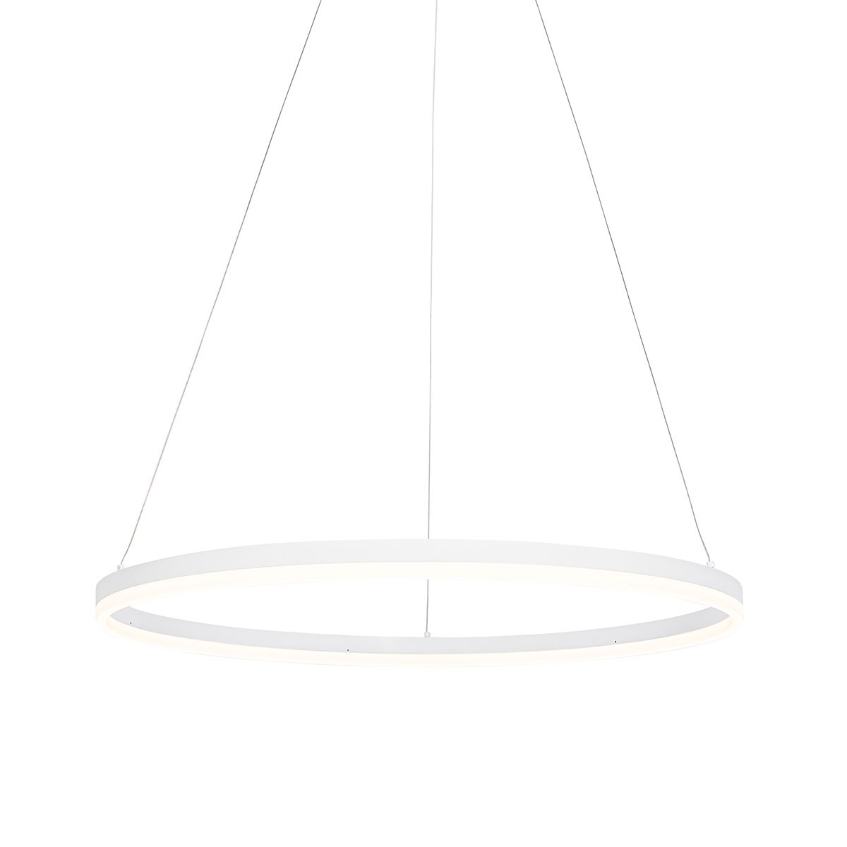 Dizajnové závesné svietidlo biele 80 cm vrátane LED 3-stupňové stmievateľné - Anello