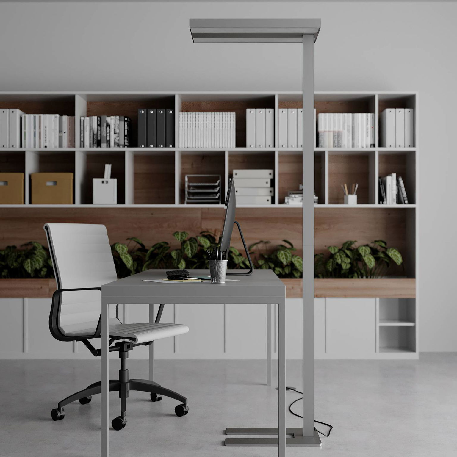 Arcchio LED stojacia lampa Logan Basic,  sada 2 ks, strieborná, 6000 lm – obrázok 3