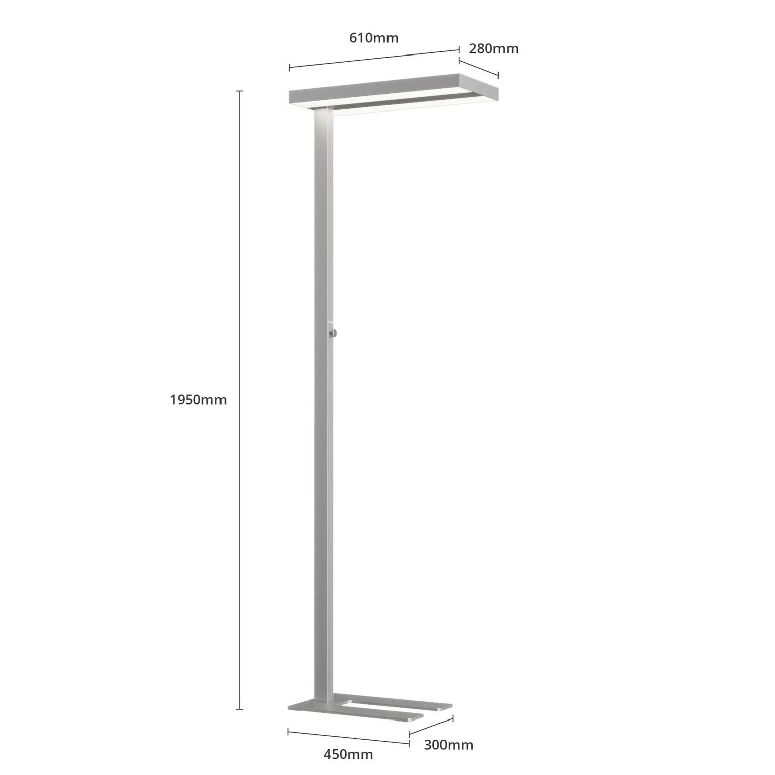 Arcchio LED stojacia lampa Logan Basic,  sada 2 ks, strieborná, 6000 lm – obrázok 4