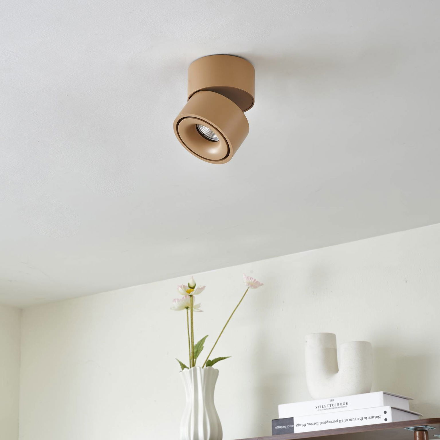 Arcchio LED stropné bodové svetlá Rotari, hnedé, 1-pl., 8,9W – obrázok 3