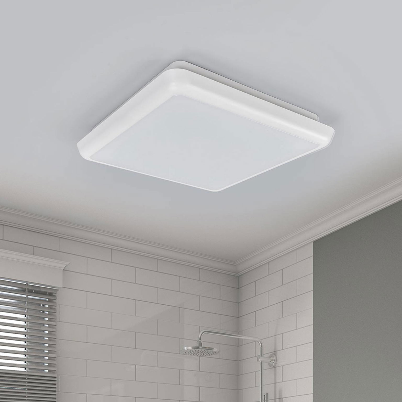 Arcchio LED stropné svietidlo Augustin, 25 x 25 cm, biele, IP54 – obrázok 5