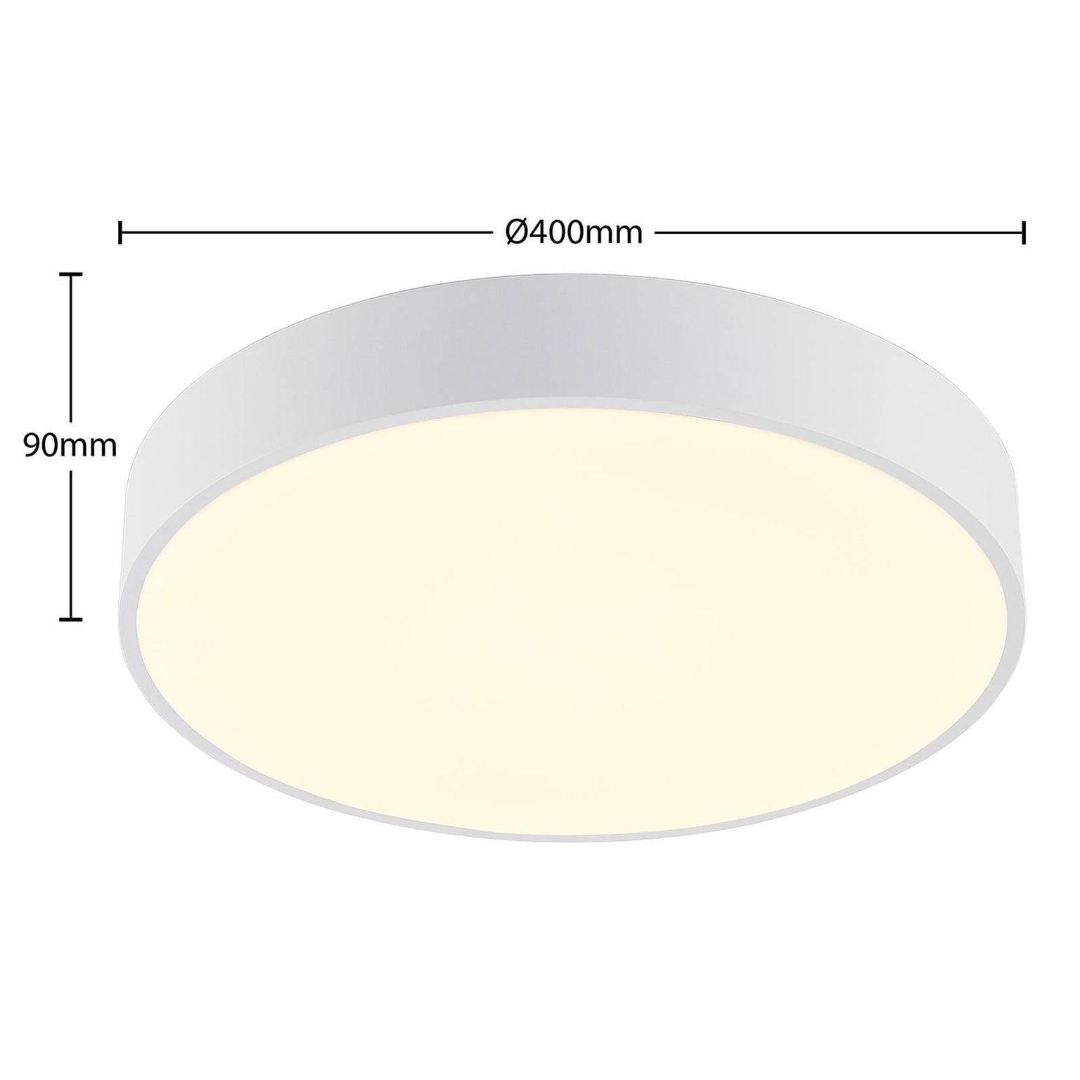 Arcchio LED stropné svietidlo Vanida, biele, Ø 40 cm, hore/dole – obrázok 3