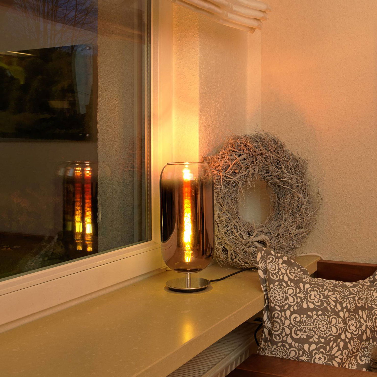 Artemide Gople Mini stolová lampa medená/striebro – obrázok 2